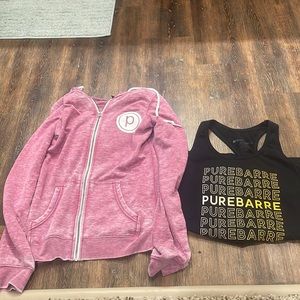 Pure barre jacket and tank